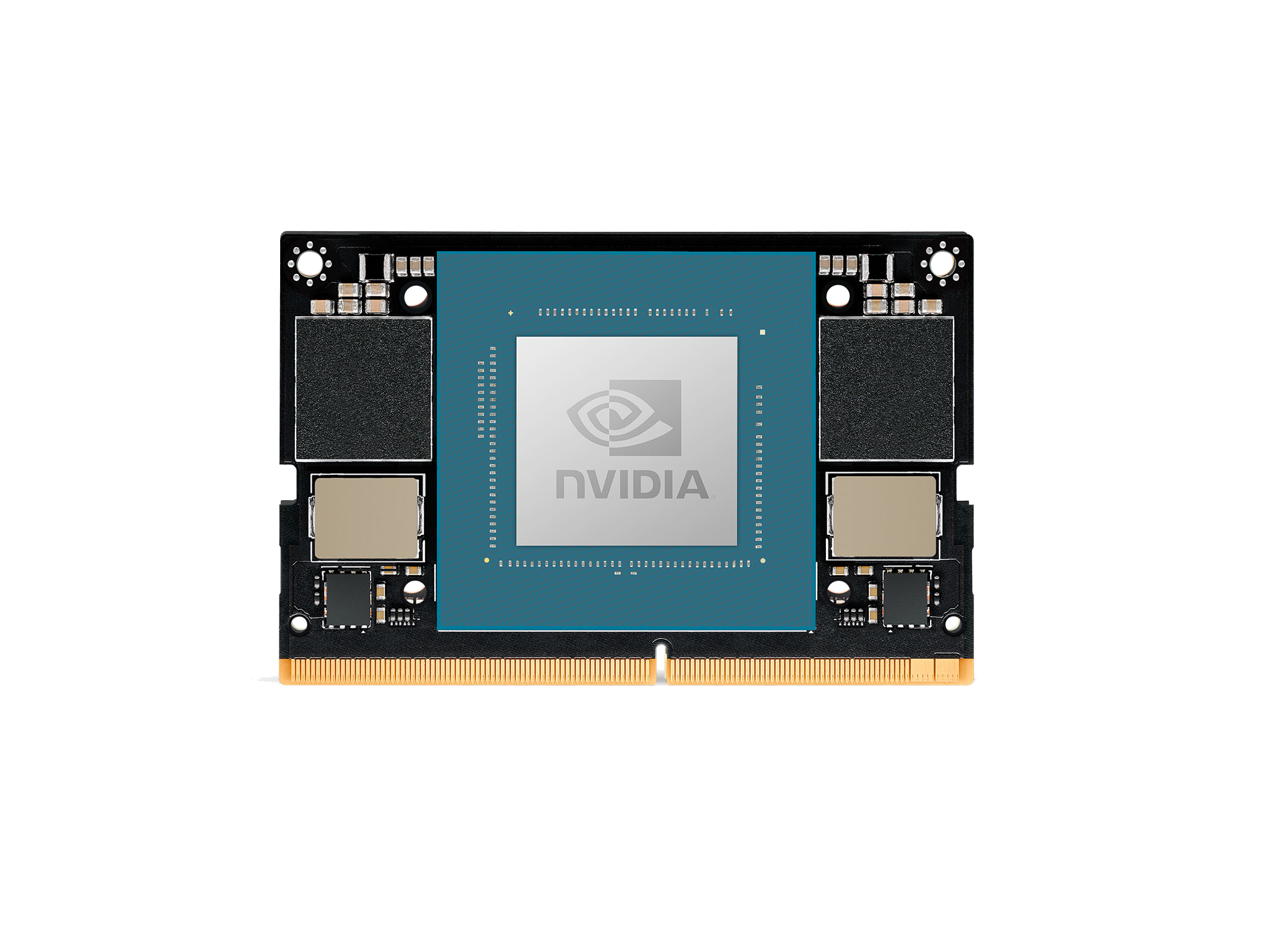 Compact NVIDIA Jetson Orin Nano edge compute module.